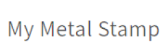 My Metal Stamp